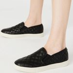 Steve Madden Ecentrcq Black Quilted Slip On Sneaker Flat Loafer Size 9.5 Photo 4