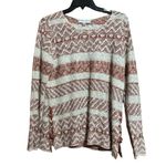 Knox Rose Sweater Womens Large Multicolor Boho Print Pullover Sweatshirt Jumper Photo 0