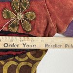 Rising International Jacket Womens Large Red Boho Floral Patchwork Zip Hoodie Photo 5