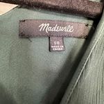 Madewell  Dot Smocked Shoulder Dress in Polka Dot Smoky Spruce size 10 Photo 4