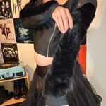 Akira Black off the shoulder jacket with zipper detailing and ruffles #goth #punk Photo 2