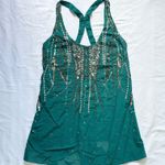 Free People Ella Embellished Slip - Teal - S Photo 1
