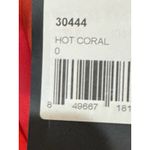 La Femme ‎ PROM 30444 In Hot Coral Ruched Draped Neckline Lace Up Strappy Back Photo 8