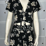 Ecru  Lab Floral Cutout Shirts Romper Size Medium Photo 0