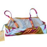 Kona Sol Women's Pink and Orange Abstract Print Bikini Top - Size Medium - NWT Photo 4