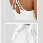 Halara Ruffle Hem White Athletic Dress Photo 5