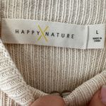 HAPPY X NATURE RUFFLE IVORY WHITE SWEATER DRESS L Size L Photo 5