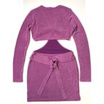 Gab & Kate Orchid Twisted Tie Cut Out Bodycon Mini Dress Sz L Women Photo 5