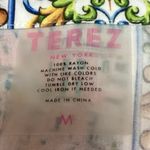 Terez Multicolor Amalfi Floral Print Patchwork Button Up Short Sleeve Shirt Top Photo 2