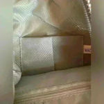 Silver and white beaded/sequined slouchy hobo style tote bag Photo 4