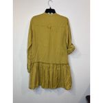 ZARA Long Sleeve Shirt Dress XS Pocket Yellow Photo 3