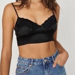 Garage Black Satin  laces top- NWT Photo 0