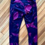 Lululemon All Sport Crop in Back Spin Stroke Dashing Purple Black Photo 2