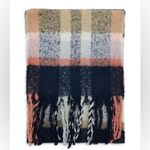 Barbour NWOT  Rawson Check Scarf Checkered Navy and Pink Photo 2