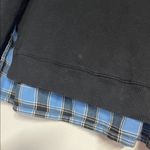 Anthropologie  PILCRO WOMENS BLACK/BLUE PLAID FLANNEL PULLOVER SWEATSHIRT XS Photo 4