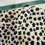 H&M  Ditsy Floral Print Prairie Long Puff Sleeve Beige Black Cotton Dress Size M Photo 6