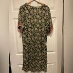 Soft Surroundings Long Cardigan Kimono Paisley Floral Embroidered Sequins Saree Photo 10