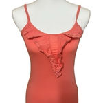 Theory Coral Ruffle Front Camisole Tank Top Size P Photo 0