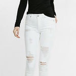 EXPRESS ✨Distressed Black Mid Rise Jean Legging✨ Photo 0