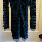 Lush Clothing LUSH Teal Lace Ruffled Mock Neck Long Sleeve Mini Dress Women's Size Small Green Photo 4