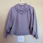 Madewell MWL Textured Waffle Cocoon Hoodie Sweatshirt Small Lavendar NE834 Photo 4