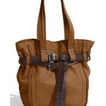 REVEL delancey belted two tone leather tote handbag purse shoulder bag $348 Photo 0