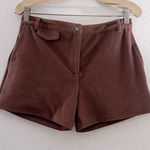 Maryam Nassir Zadeh Nanou Shorts in Pecan Terry Cloth Brown Size 6 Photo 0