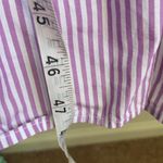 J.Crew Tiered Ruffle Dress in Stripe (Sz XL) Lilac Purple Cotton Sleeveless Bib Photo 12