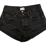 Amuse Society  Black Denim Jean Shorts Size 24" Photo 0