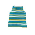 Amanda Smith Striped Knit Tank Top Blue Green Yellow White V Neck Sleeveless Size 1X Photo 4