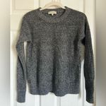 White + Warren Cashmere Crewneck heathered grey black sweater XS Gray Photo 0