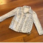 Free People  Snake Trucker Jacket in Ivory Photo 5