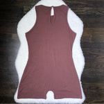 SheIn Brown Solid Ribbed Knit Unitard Romper Photo 4