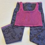 Free People New SET!  Movement Purple Happiness Runs Crop Top & Leggings Set Photo 3