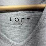 Loft  Gray V Neck Hoodie Long Sleeve Casual Top Women's Size S Photo 1