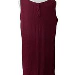 Nina Women’s Vintage Pinnacle Burgundy Sleeveless Ruffle Trim W/ 3 Cloth Buttons Photo 0