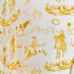 NoliaBae Cream & Brown Yellow Western Horse Print Maxi Dress. Size XL Photo 3