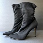 Badgley Mischka Jewel Sock Style Stiletto Booties 6.5 Black Shimmer Photo 1