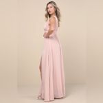 Lulus LULU’S Heavenly Hues Blush Maxi Dress Photo 3