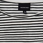 Who What Wear  Black and White Puff Fitted 3/4 Sleeve T-Shirt Photo 1