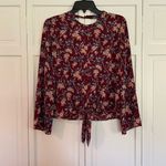 Madewell  floral tie front top Photo 3
