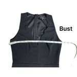 Lulus Women's Small Feeling Coy Scalloped Neck Mini Dress Black High Slit Party Photo 6