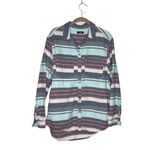 BDG Urban Outfitters Striped Long Sleeve Button Up Flannel Size Large Photo 2