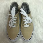Bass Tan and White Canvas Sneakers Casual Lace Up Sneakers Size 8.5 A19 Tan Photo 5