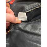 Arza New York Distressed Leather Crossbody Bag Blue Gray Boho Minimalist Photo 4