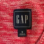 Gap  Pink Marled Y2K Style  V-Neck Sweater S Clean Girl Cozycore 100% Cotton Knit Photo 2