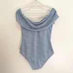 Nicole Miller Blue & White One-Piece Swimsuit — Size M Photo 6