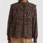 Jonathan Simkhai Ramsey Blouse Chocolate Brown S Photo 0