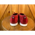 Donald Pliner  7.5 M Women's Garnet RED Suede Patent Mixed Media Flats Photo 3