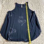 Old Navy  Charcoal Grey Floral Outlines Sleeveless Top M Medium Photo 5